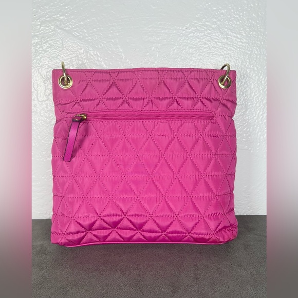 Nicole Miller Vibrant Pink Quilted Crossbody Bag with Adjustable Strap - Picture 3 of 11